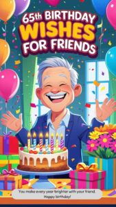 65th birthday wishes for friends