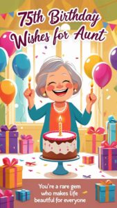 75th birthday wishes for aunt