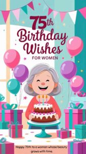 75th birthday wishes for women