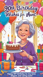 90th birthday wishes for aunt