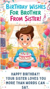birthday wishes for brother from sister