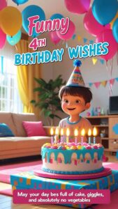 funny 4th birthday wishes