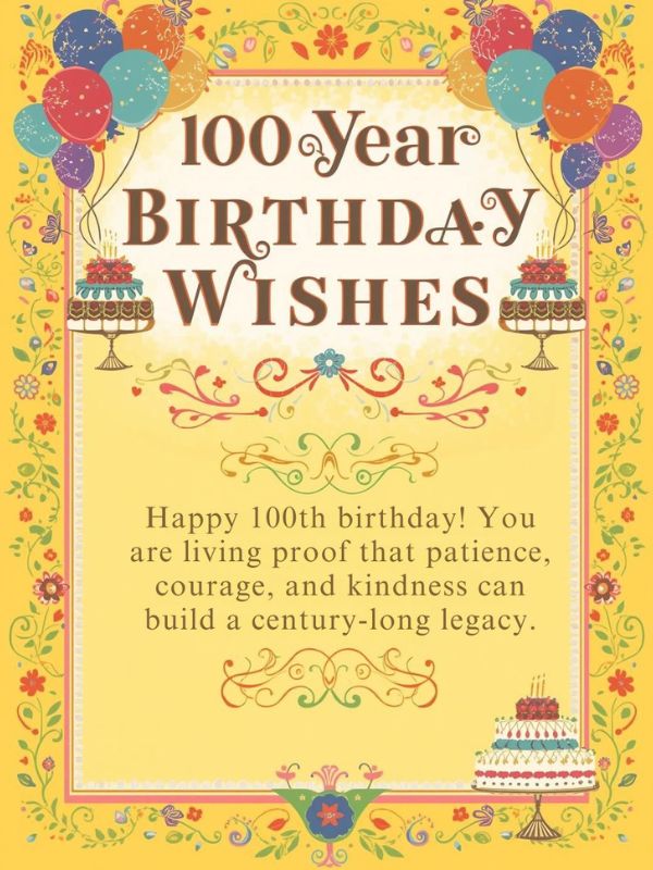 100 year birthday wishes