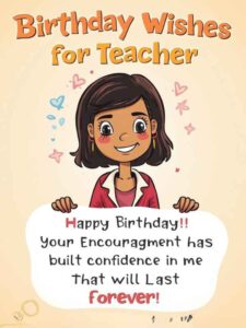 Birthday Wishes for Teacher