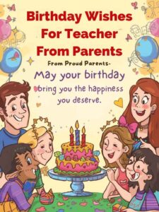 Birthday Wishes for Teacher from Parents