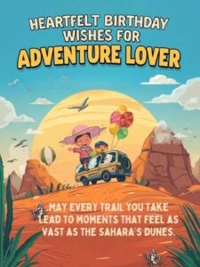 Heartfelt Birthday Wishes for Adventure Lover