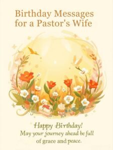 birthday messages for a pastor's wife