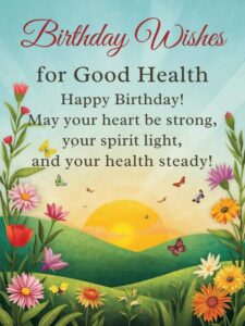birthday wishes for good health
