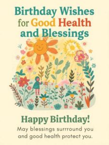 birthday wishes for good health and blessings