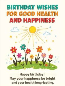 birthday wishes for good health and happiness