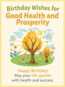 birthday wishes for good health and prosperity