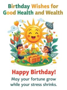 birthday wishes for good health and wealth