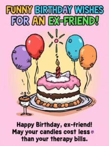 funny birthday wishes for an ex-friend