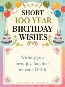 short 100 year birthday wishes