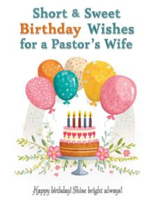 short and sweet birthday wishes for a pastor's wife