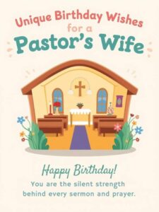 unique birthday wishes for a pastor's wife