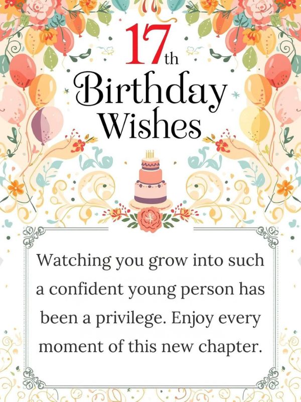 17th birthday wishes