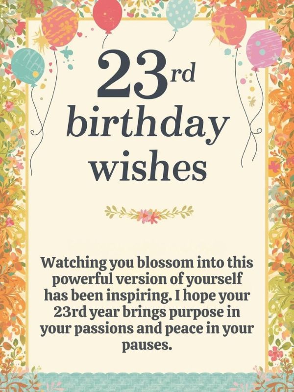 23rd birthday wishes
