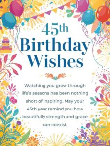 45th birthday wishes