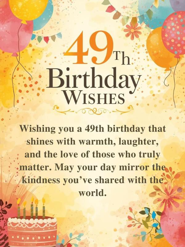49th birthday wishes