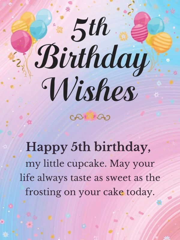 5th birthday wishes
