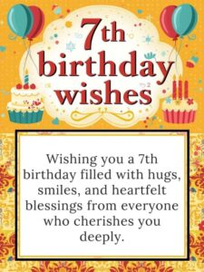 7th birthday wishes