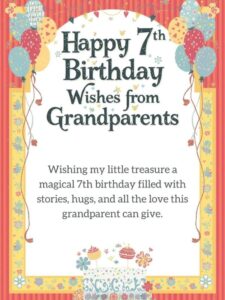 happy 7th birthday wishes from grandparents