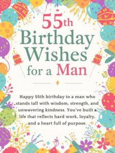 55th birthday wishes for a man