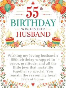 55th birthday wishes for husband