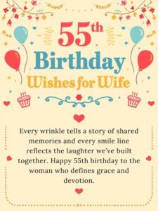 55th birthday wishes for wife