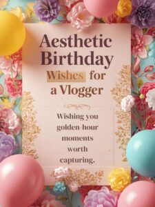Aesthetic Birthday Wishes for a Vlogger