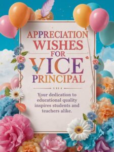 Appreciation Wishes for Vice Principal