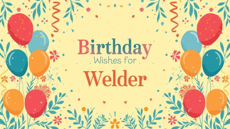 Birthday Wishes for Welder