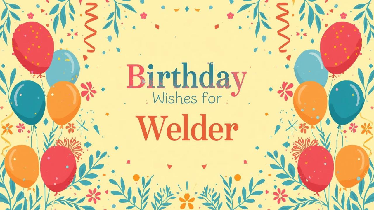 Birthday Wishes for Welder