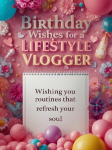 Birthday Wishes for a Lifestyle Vlogger