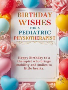 Birthday Wishes for a Pediatric Physiotherapist 