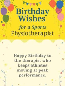 Birthday Wishes for a Sports Physiotherapist 