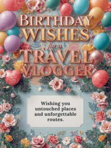 Birthday Wishes for a Travel Vlogger