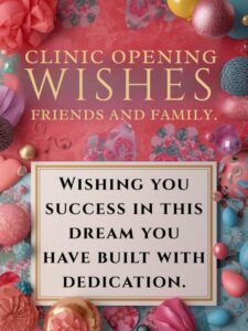 Clinic Opening Wishes for Friends and Family
