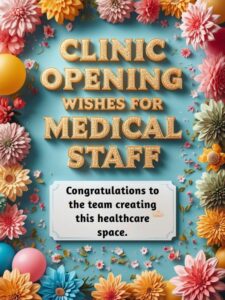 Clinic Opening Wishes for Medical Staff