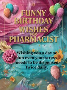 Funny Birthday Wishes for Pharmacist