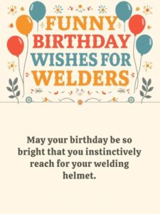 Funny Birthday Wishes for Welders