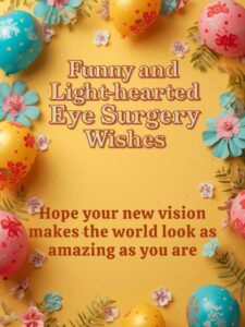 Funny and Lighthearted Eye Surgery Wishes