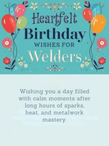 Heartfelt Birthday Wishes for Welders