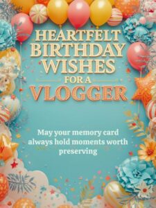 Heartfelt Birthday Wishes for a Vlogger