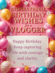 Inspirational Birthday Wishes for a Vlogger