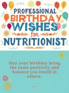 Professional Birthday Wishes for Nutritionist
