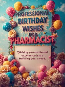 Professional Birthday Wishes for Pharmacist