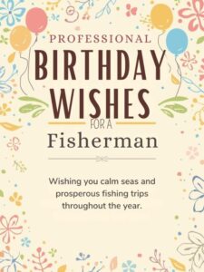 Professional Birthday Wishes for a Fisherman