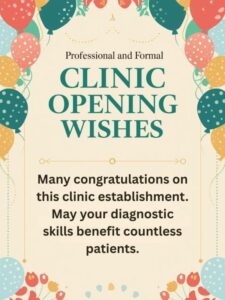 Professional and Formal Clinic Opening Wishes